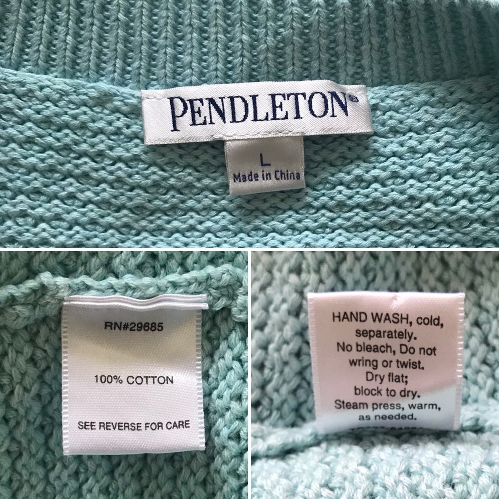 Pendleton Cable Knit Button Vest Cotton - image 5